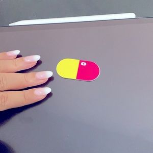 Figs Pink Yellow Pill 💊 Sticker